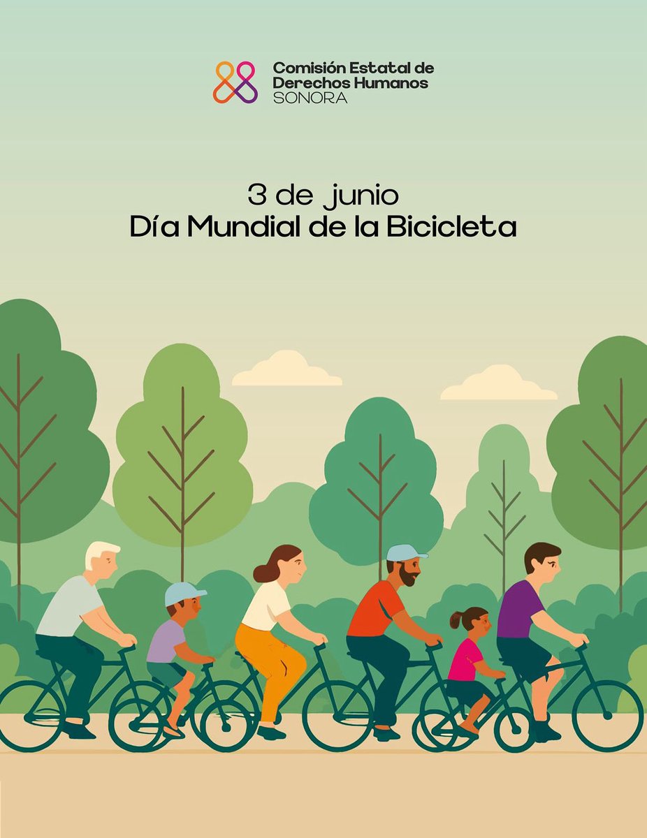 En el marco del Día Mundial de la Bicicleta, la CEDH Sonora reafirma su compromiso por la movilidad sustentable, el cuidado del medio ambiente y la protección de los derechos de las personas usuarias de este medio de transporte.
La agenda de promoción y protección de los derechos