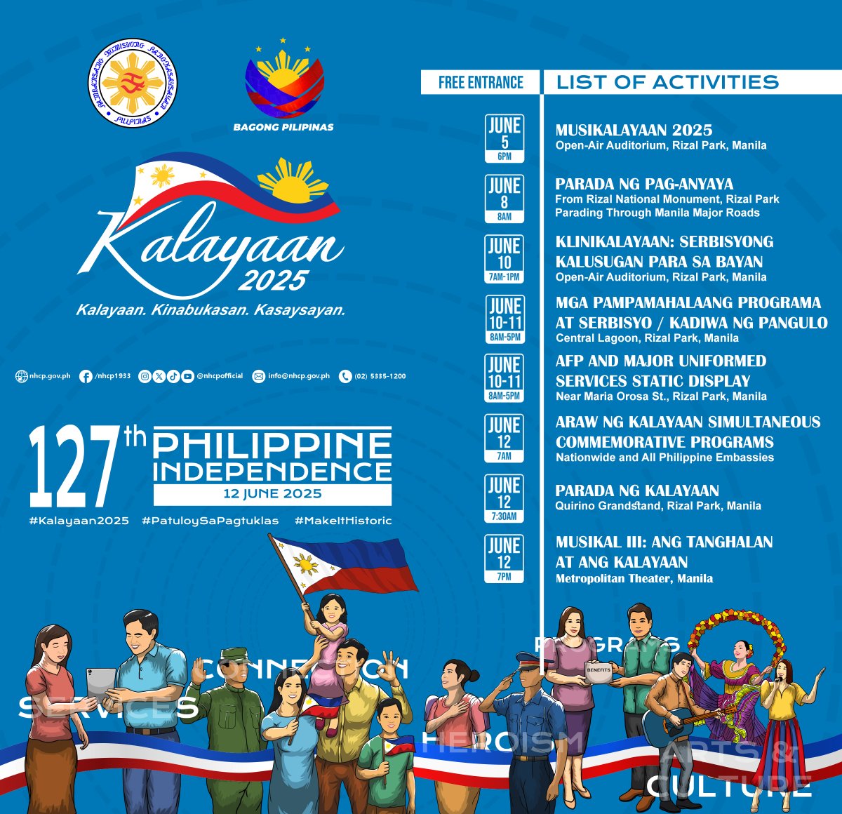 Let's celebrate Independence Day together!

We invite everyone to our various activities starting tomorrow and culminating in Independence Day itself on 12 June!

#Kalayaan2025 #MakeItHistoric