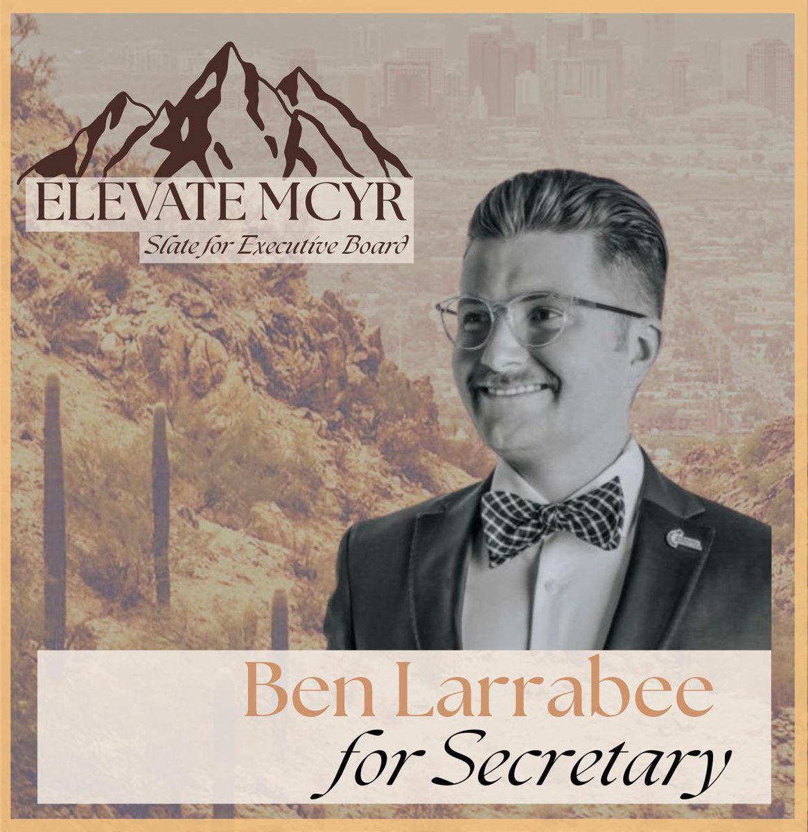 Father of the Year (@ben_larrabee) on Twitter photo 🚨 ANNOUNCEMENT 🚨
I'm excited to annouce my candidacy for <a href="/MCYRGOP/">Maricopa County Young Republicans 🇺🇸</a> Secretary!
My promise to you!
• Responsibly manage MCYR assets.
• Provide clear minutes and call letters.
• Improve the efficiency of record keeping processes.
Let's ELEVATE the <a href="/MCYRGOP/">Maricopa County Young Republicans 🇺🇸</a>! 🚨 ANNOUNCEMENT 🚨
I'm excited to annouce my candidacy for <a href="/MCYRGOP/">Maricopa County Young Republicans 🇺🇸</a> Secretary!
My promise to you!
• Responsibly manage MCYR assets.
• Provide clear minutes and call letters.
• Improve the efficiency of record keeping processes.
Let's ELEVATE the <a href="/MCYRGOP/">Maricopa County Young Republicans 🇺🇸</a>!