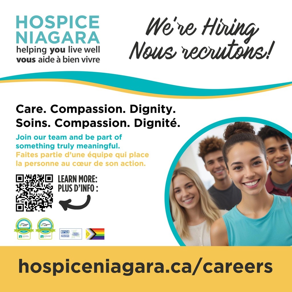 We’re expanding—and we need compassionate professionals like you!
Join our team at Hospice Niagara’s brand-new Welland facility. We’re hiring for:

✅ Nurses
✅ Personal Support Workers
✅ Counsellors
✅ Administrative Professionals
✅ Managers &amp; More

hospiceniagara.ca/careers