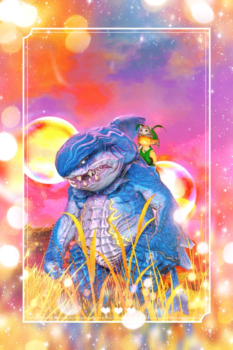 「 蜃気楼🫧 」

おはララ〜☀️
島の空が綺麗だったので🦈君とパチリ📷
ゲイラキャットで飛び回ってる変なララ見かけたらオイラですよ〜🐈‍⬛😳
#FFXIV #おはララ #ララフェル