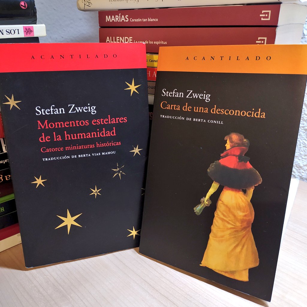 Hace poco me encontré dos libros de Zweig en <a href="/ONGAIDAyBooks/">AIDA, Ayuda, Intercambio y Desarrollo</a>. Les recomiendo esta librería, ¡es excelente! Aún no he leído a Zweig, pero aquí vamos, lo he tenido pendiente desde hace rato. ¿Qué tal son estos libros?