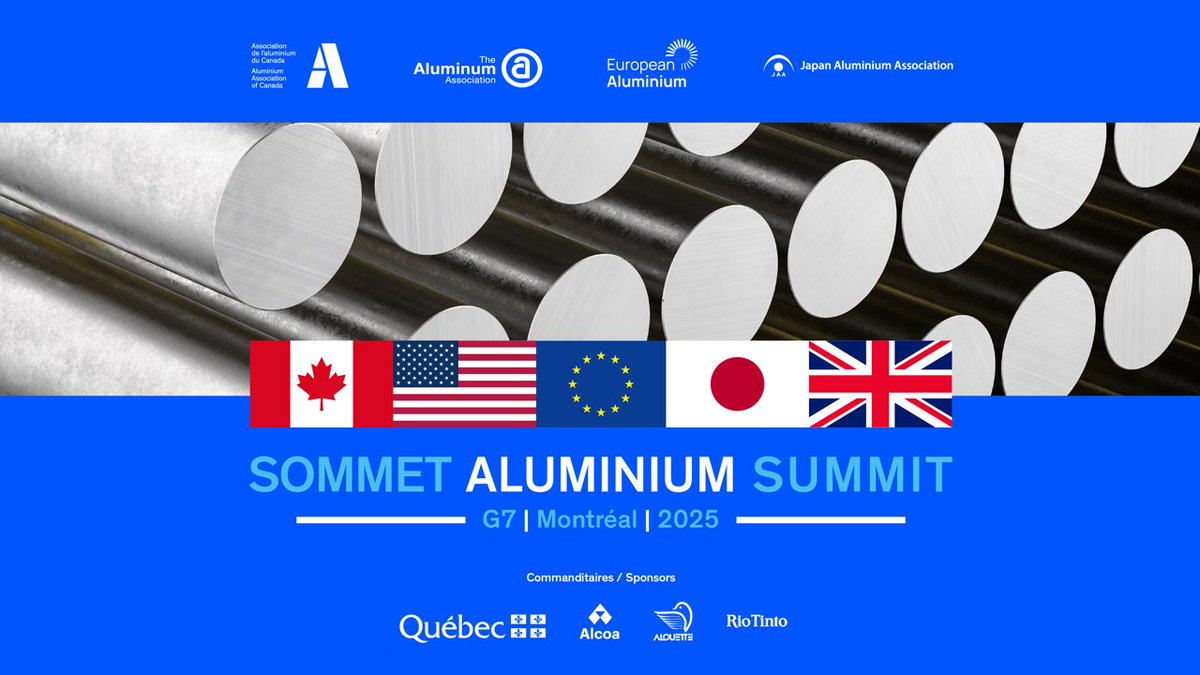 AAC (@aac_aluminium) on Twitter photo The Aluminum Summit 2025, presented by the aluminium associations of Canada, the United States <a href="/AluminumNews/">Aluminum Association</a>, Europe <a href="/EU_Aluminium/">EUROPEAN ALUMINIUM</a> , and Japan <a href="/JapanAluminium/">一般社団法人日本アルミニウム協会(公式)</a>, concluded on a positive note, marked by a strong commitment to collaboration and support from all stakeholders.. The Aluminum Summit 2025, presented by the aluminium associations of Canada, the United States <a href="/AluminumNews/">Aluminum Association</a>, Europe <a href="/EU_Aluminium/">EUROPEAN ALUMINIUM</a> , and Japan <a href="/JapanAluminium/">一般社団法人日本アルミニウム協会(公式)</a>, concluded on a positive note, marked by a strong commitment to collaboration and support from all stakeholders..