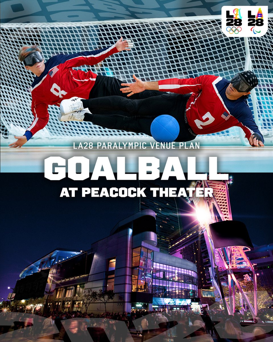LA28 (@la28) on Twitter photo A sound strategy for greatness in 2028. 🔊
Bells will ring from the Peacock Theater during every throw, block and dive of the 2028 Goalball tournament.
<a href="/Paralympics/">Paralympic Games</a> | <a href="/ibsagoalball/">#Goalball</a> | <a href="/peacock_theater/">Peacock Theater</a> A sound strategy for greatness in 2028. 🔊
Bells will ring from the Peacock Theater during every throw, block and dive of the 2028 Goalball tournament.
<a href="/Paralympics/">Paralympic Games</a> | <a href="/ibsagoalball/">#Goalball</a> | <a href="/peacock_theater/">Peacock Theater</a>