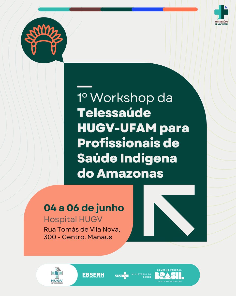 HUGV/Ebserh realiza treinamento em telessaúde para profissionais de saúde indígena do Amazonas. x.gd/elgoO