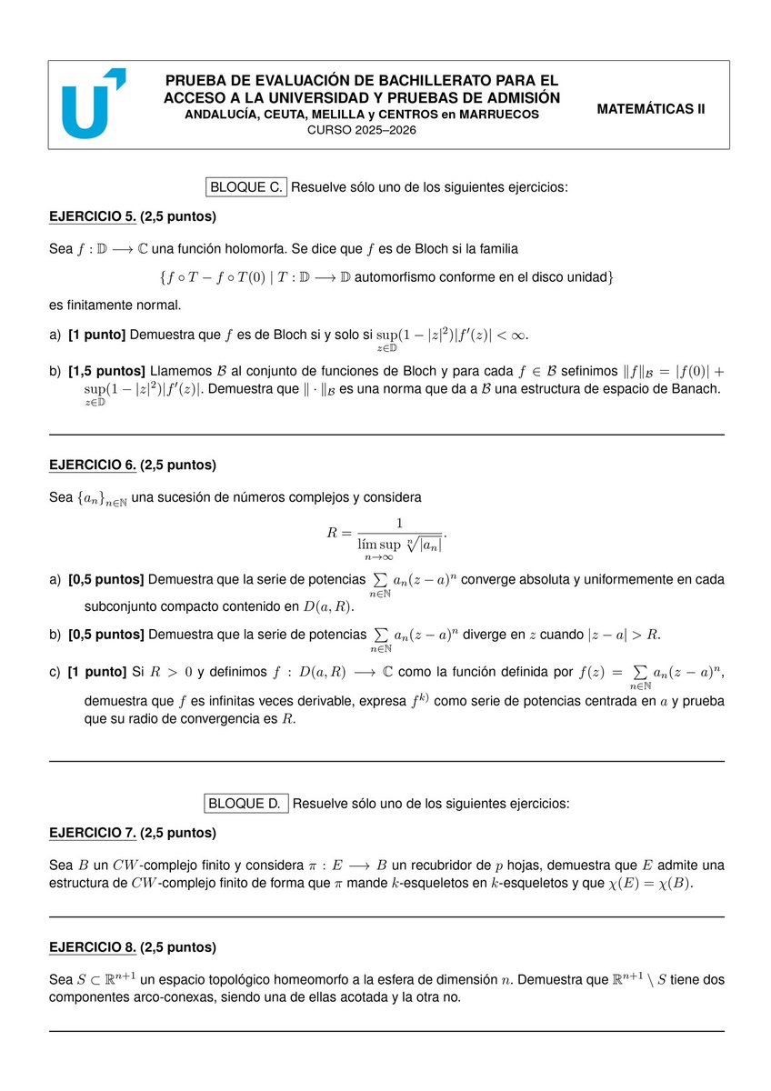 pepemg_01's tweet photo. Este año no creo que pueda haber muchas quejas con el examen de Matemáticas en Andalucía, y encima puedes elegir. Pero bueno, a la gente le gusta enfadarse. https://t.co/pfMYeopAUs