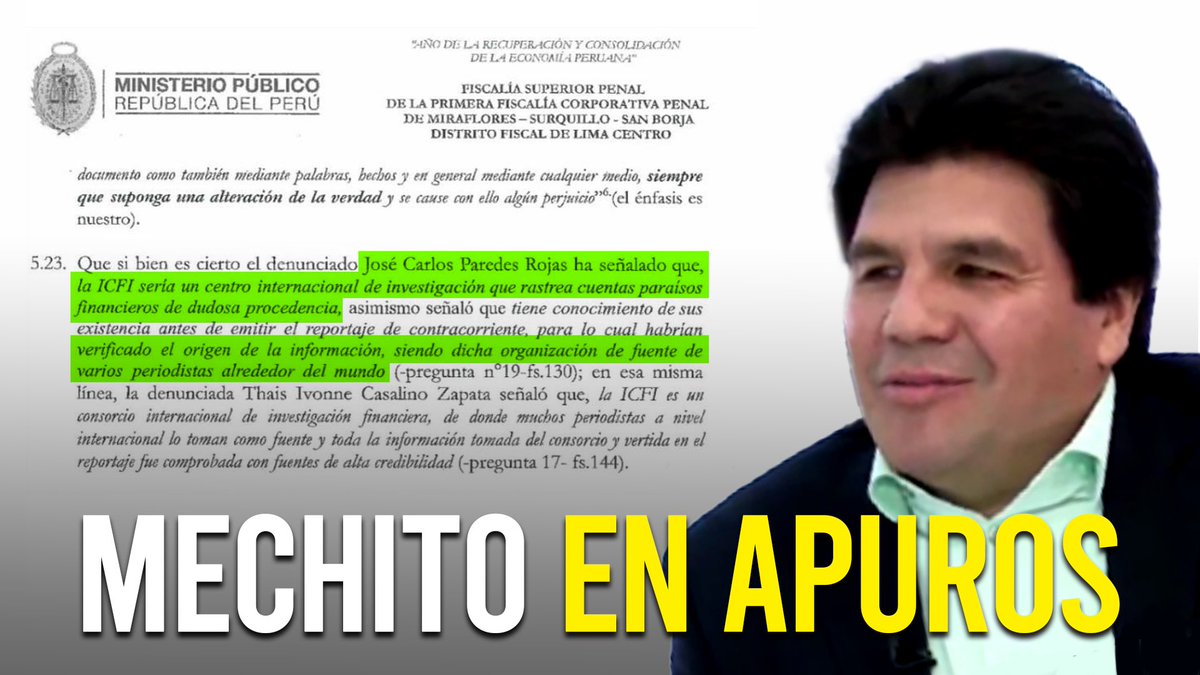 [Hilo 🧵]

🚨 La última de Mechito | <a href="/FiscaliaPeru/">Ministerio Público</a> detecta que willaxero <a href="/cparedesr/">Carlos Paredes</a> difamó a ambientalista Lucila Pautrat basándose en una web creada 4 días antes de emisión de reportaje. (1/3)