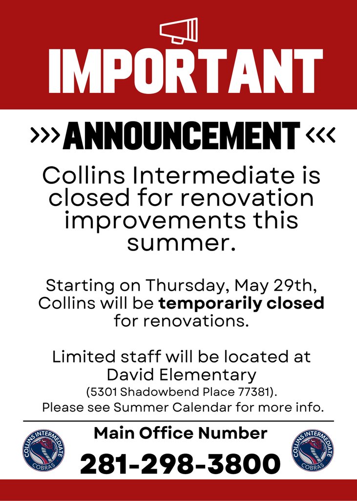 Collins Intermediate, Conroe ISD tweet media