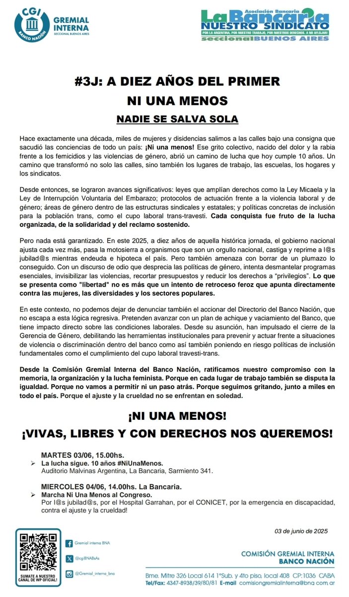 emdbna's tweet photo. 10 años #niunamenos 
La lucha es colectiva 
Unir todas las luchas es la tarea
💜💜💜💜💜💜💜💜💜💜💜💜💜💜💜 https://t.co/ur0zDczDyv