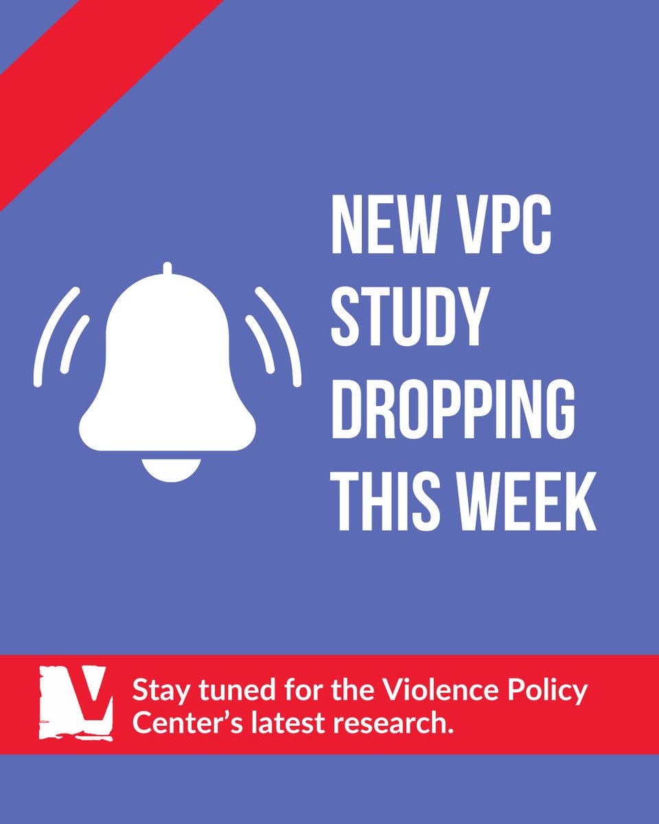 Stay tuned for a new VPC study dropping this week.

#violencepolicycenter #gunviolenceprevention