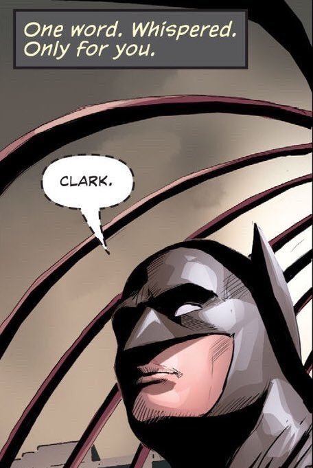 Totally not paralleling to Clark also finding stability/comfort with Bruce’s voice. Totally not