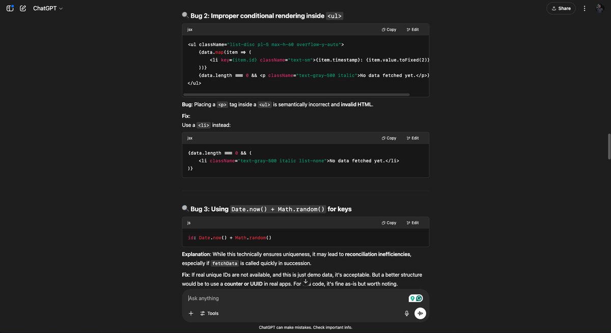Today on ALX AI for Developers.

Learnt Debugging &amp; Code Review with AI

#ALX_AIDEV and <a href="/alx_africa/">ALX Africa</a> <a href="/kalibetre/">Kalkidan Betre</a> <a href="/jul/">Jul</a>