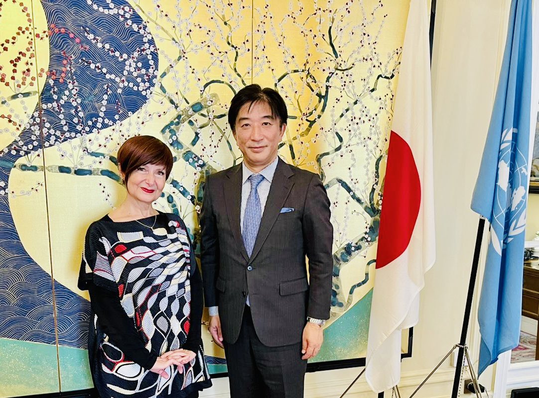 President of the General Conference of UNESCO (@pgc_of_unesco) on Twitter photo Always a pleasure to chat with my colleague <a href="/JapanUNESCO/">Ambassador KANO Takehiro🇯🇵(ユネスコ日本政府代表部大使 加納雄大)</a>, a seasoned diplomat and one of my most reliable allies in promoting my initiatives as President of the General Conference - the revigoration of the Intellectual Cooperation and mobilizing resources for the UNESCO Archives! Always a pleasure to chat with my colleague <a href="/JapanUNESCO/">Ambassador KANO Takehiro🇯🇵(ユネスコ日本政府代表部大使 加納雄大)</a>, a seasoned diplomat and one of my most reliable allies in promoting my initiatives as President of the General Conference - the revigoration of the Intellectual Cooperation and mobilizing resources for the UNESCO Archives!