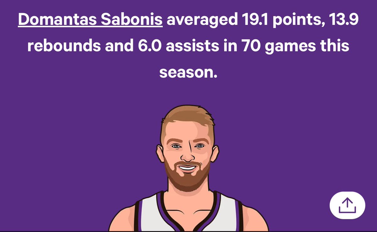 MoustacheBarnes's tweet image. Domantas Sabonis is one of the most efficient players in the NBA.
🟢 59% FG
🟢 41% from 3 (on 2 attempts)
🟢 65% TS — Top 10 in the NBA
Yes, he’s not a great defender.
But pair him with Scottie Barnes protecting the paint? 👀
Give me one good reason he wouldn’t fit #WeTheNorth
