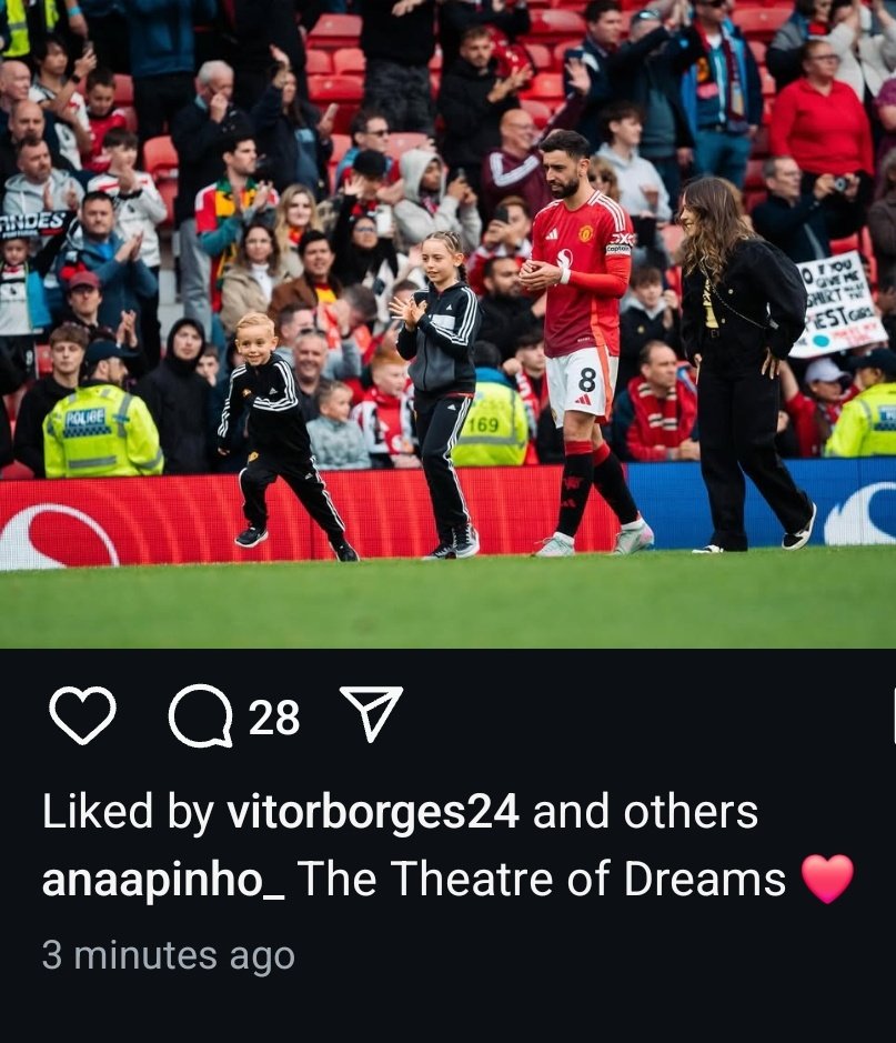 Bruno Fernandes' wife on Instagram.

What a woman. ❤️