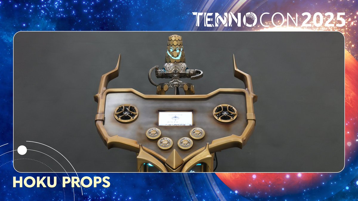 PlayWarframe's tweet photo. For #TennoCon 2025, we're returning to Duviri with fantastic new costume mannequins of the Drifter and Operator, made by our friends at Hoku Props!

They'll also be joining us as Cosplay Contest judges! Learn more: https://t.co/7jL2RjeyBa https://t.co/OL0R7H1t7u