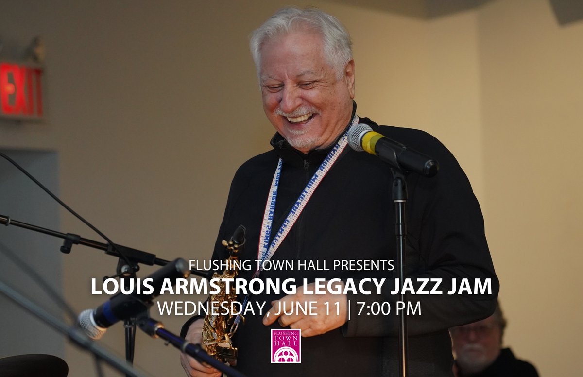 Join us for the Louis Armstrong Legacy Monthly Jazz Jam on Wednesday, June 11 at 7 PM!

Whether you're a seasoned pro, an eager student, a jazz educator, or simply a fan—come play, learn, or just enjoy the music.

Get your tickets and more info:
flushingtownhall.org/event-detail.p…