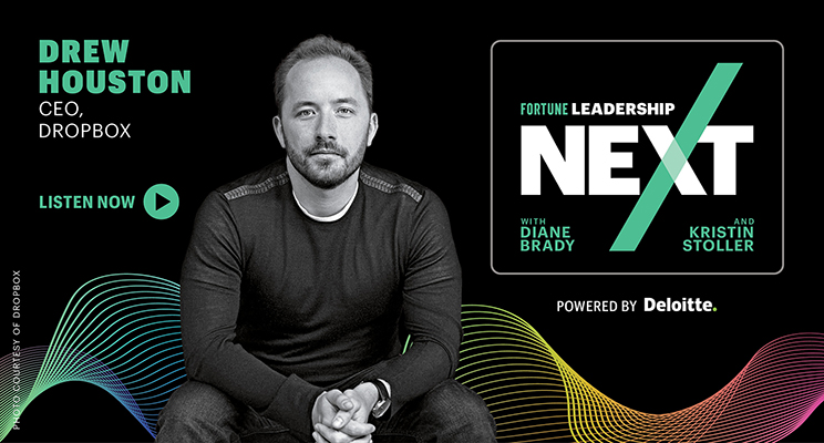 .<a href="/Dropbox/">Dropbox</a> founder and CEO Drew Houston joins Fortune's Diane Brady and Kristin Stoller on #LeadershipNext to share how he's reimagining work in the age of AI. 

Listen here: trib.al/V8ZqSUK