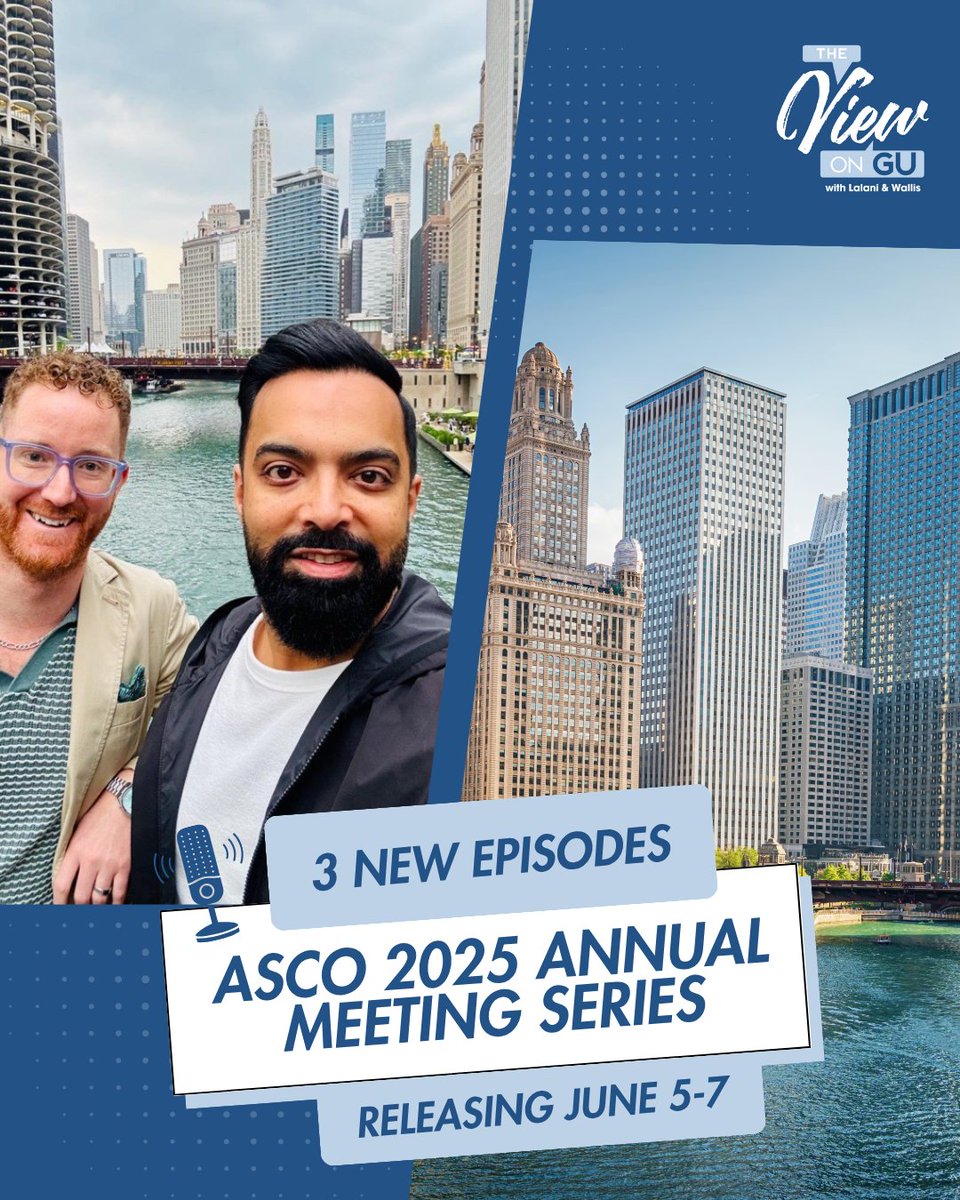 theviewongu's tweet image. Dr. @LalaniMD and Dr. @WallisCJD are wrapping up an incredible weekend at the 2025 @ASCO Annual Meeting. They’re capping it off by filming THREE episodes with expert commentary straight from #ASCO25, releasing June 5-7! Stay tuned: theviewongu.ca