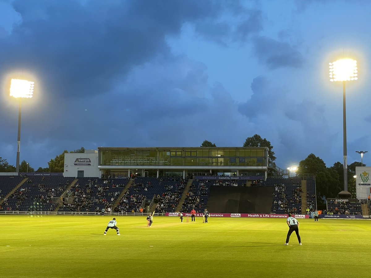 Did anyone mention football?  Cricket under the floodlights tonight at Glamorgan