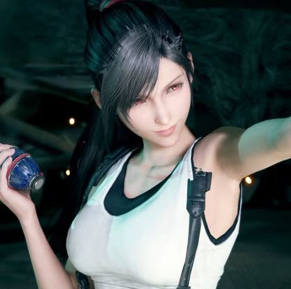 melodymadoka's tweet image. ponytail tifa all day
