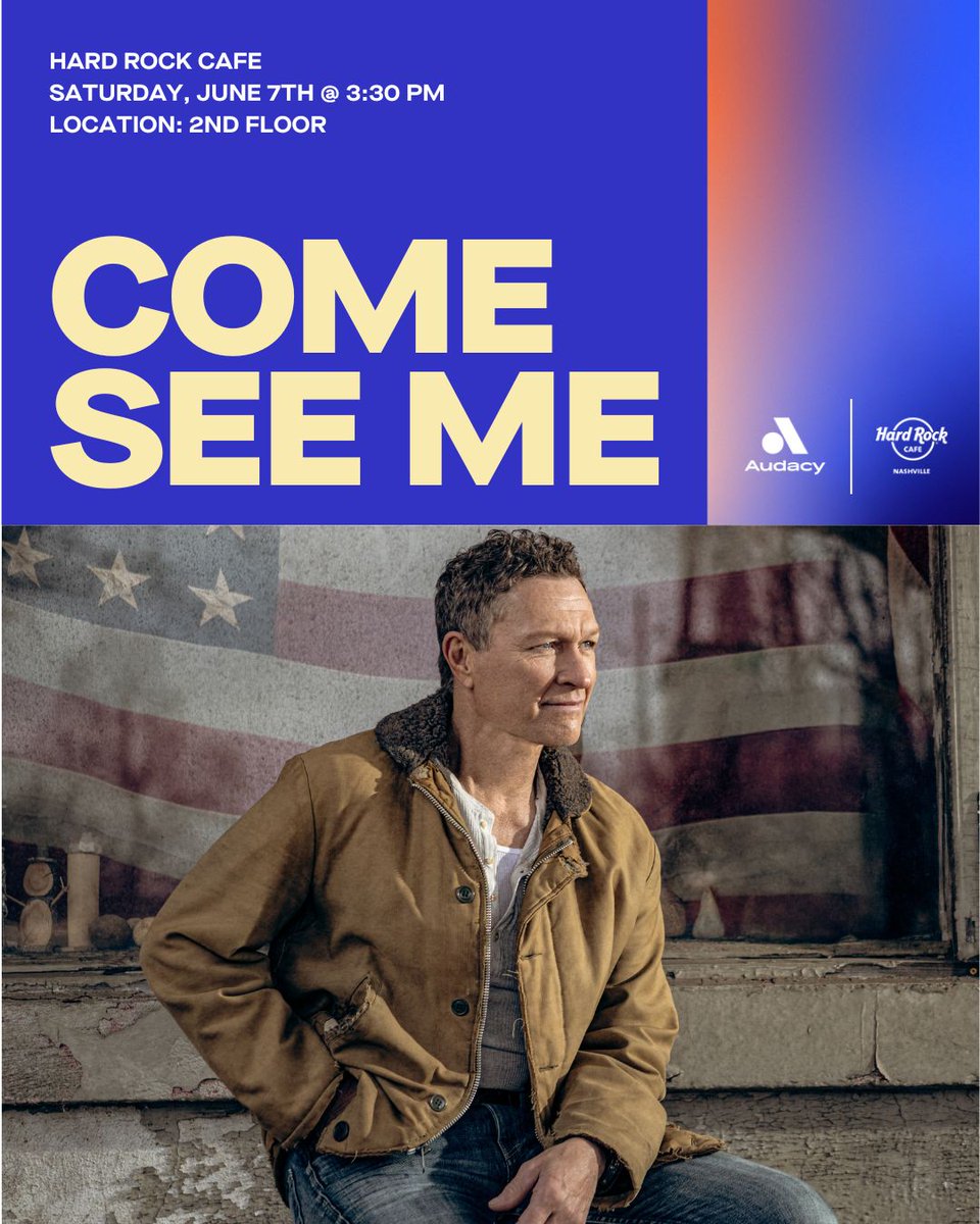 I’ll see y’all this Saturday at 3:30 PM at <a href="/HardRock/">Hard Rock Cafe</a> Nashville where I’ll be catching up with my friends at <a href="/Audacy/">Audacy</a>. Can’t wait to see y’all there!