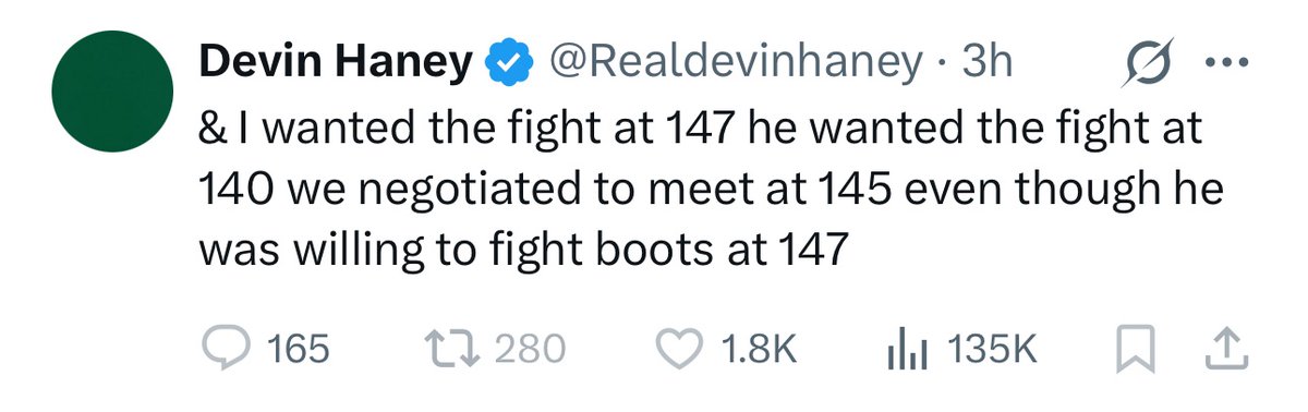 Um first Teo wants boots at 147 to become 3x lineal. Haney don’t got that So Teo fighting at 145 is doing Haney the favor. Teo is the only opponent Turki is willing to pay Haney to fight. Let’s also not forget Haney declined Teo &amp; Top Rank offer to fight Teo before THEY decided