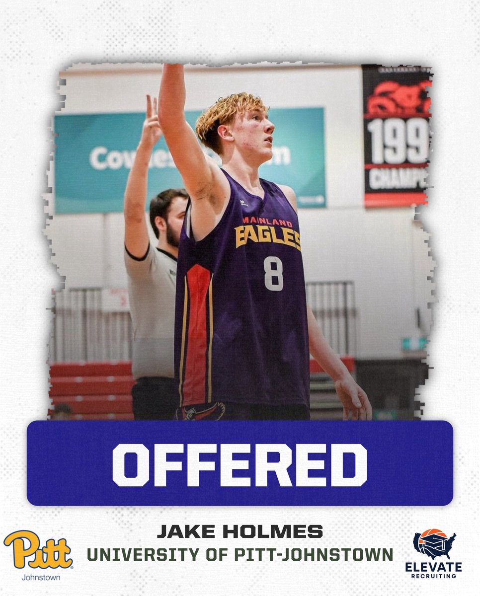 Congratulations to Class of 2026 SG/SF Jake Holmes on receiving an offer from the University of Pittsburgh-Johnstown (NCAA Division II)