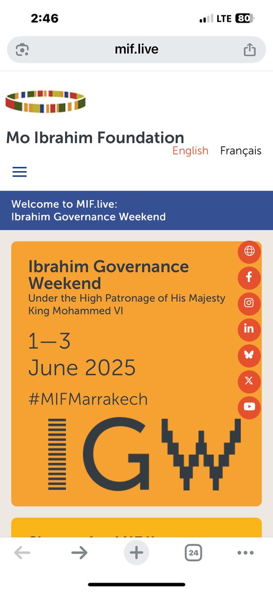ChrisFomunyoh's tweet photo. Bye #MIFMARRAKECH with immense gratitude to ⁦@Mo_IbrahimFdn⁩ &amp; founder Dr ⁦@_Mo_Ibrahim⁩ for generosity &amp; visionary leadership in leveraging global convening power &amp; resources for substantive dialogues on our continent #Africa. Hi Prof Gyimah ⁦@afrobarometer⁩. https://t.co/4717ZgbSC9