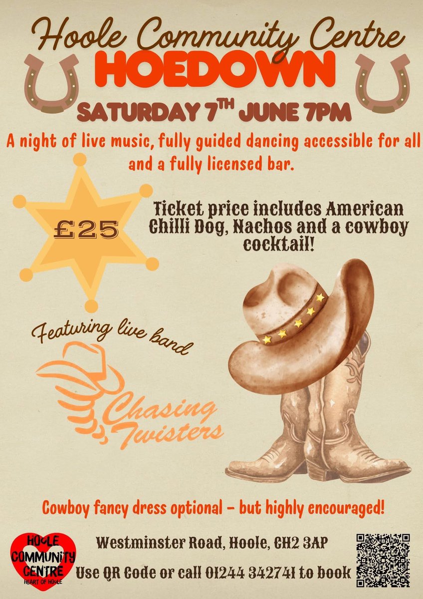 HooleCommunityCentre (@hoolecomcen) on Twitter photo THIS SATURDAY! Join in at our very first HOEDOWN! Suitable for all as dances will be lead by an experienced caller. Live band, great food and welcome drink included in the cost of your ticket. Pop in to buy a ticket or buy them online here ticketsource.co.uk/hoolecommunity… <a href="/ShitChester/">12 years of Shitchester</a> THIS SATURDAY! Join in at our very first HOEDOWN! Suitable for all as dances will be lead by an experienced caller. Live band, great food and welcome drink included in the cost of your ticket. Pop in to buy a ticket or buy them online here ticketsource.co.uk/hoolecommunity… <a href="/ShitChester/">12 years of Shitchester</a>