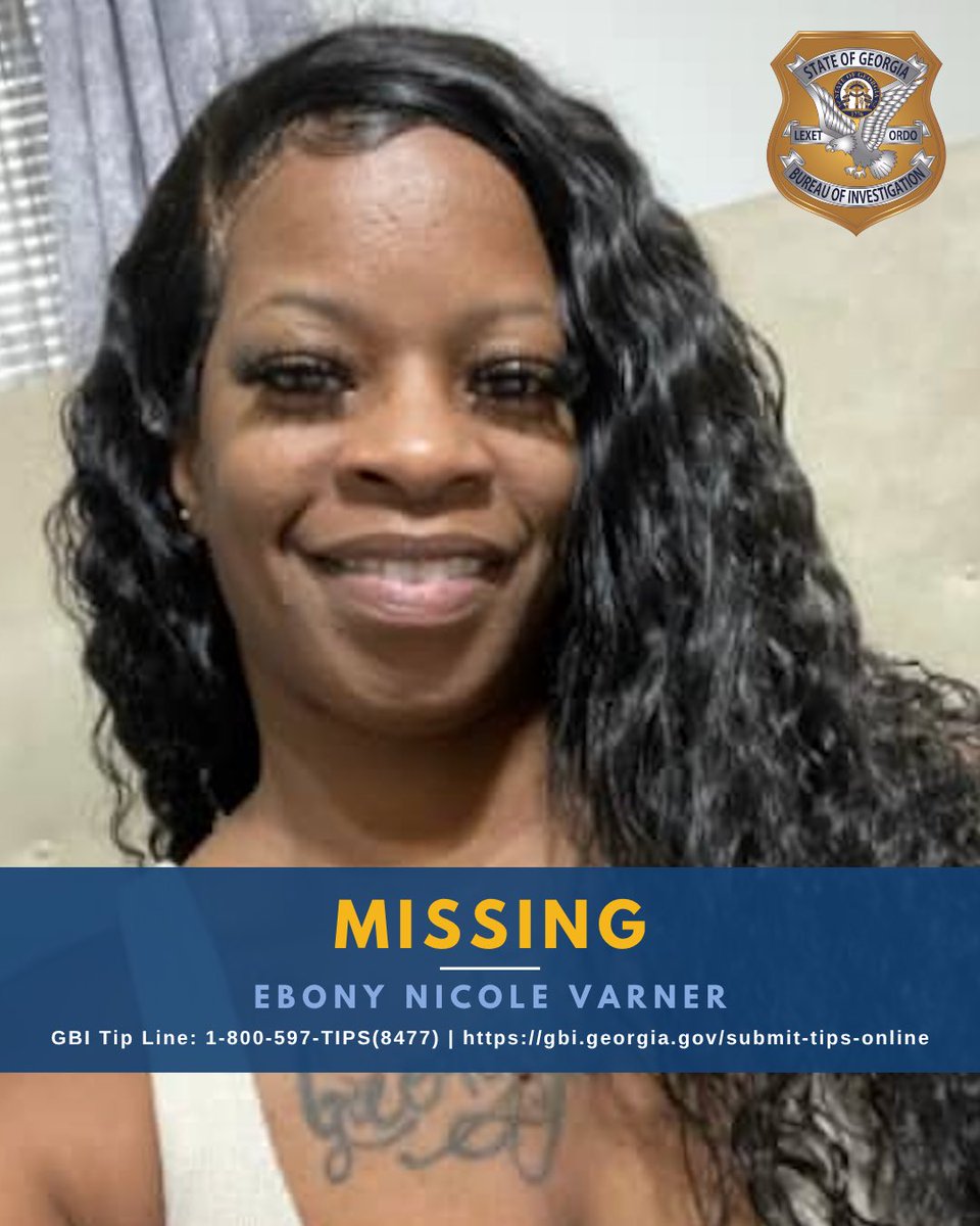 Today marks two years since 39-year-old Ebony Nicole Varner was last seen near Peachtree Industrial Blvd and I-285 in Doraville, GA on June 3, 2023.

The GBI and Doraville Police Department continue to seek the public’s help.

(1/2)