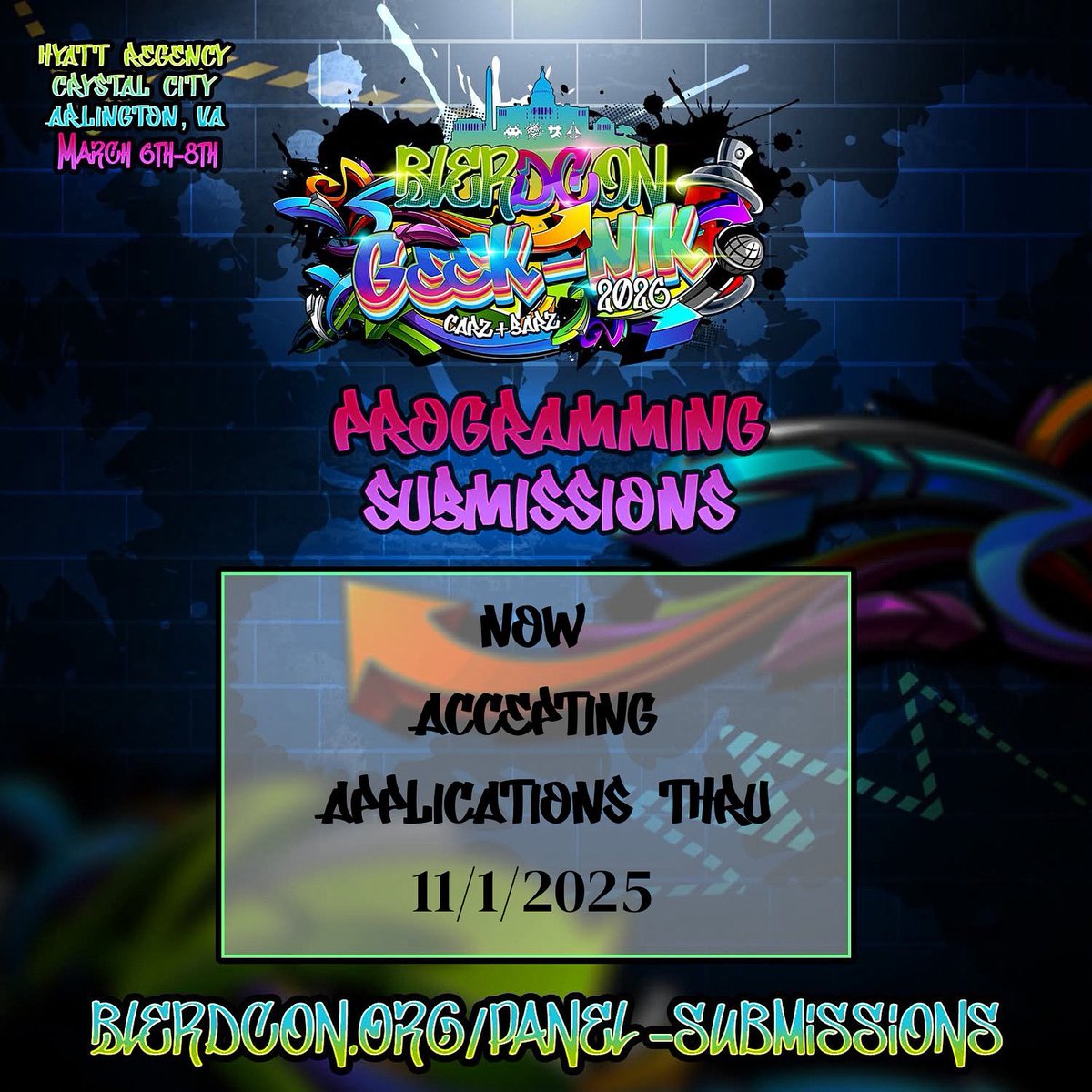 blerdconDC's tweet image. Now accepting programming submissions. Check read the new guidelines before applying