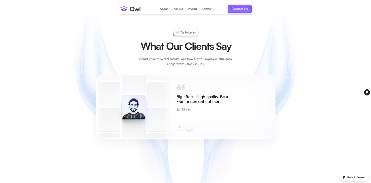AsadSynt's tweet image. Just designed this testimonial section.

Looks good enough?

btw its for my new @framer template which i will be dropping by sunday