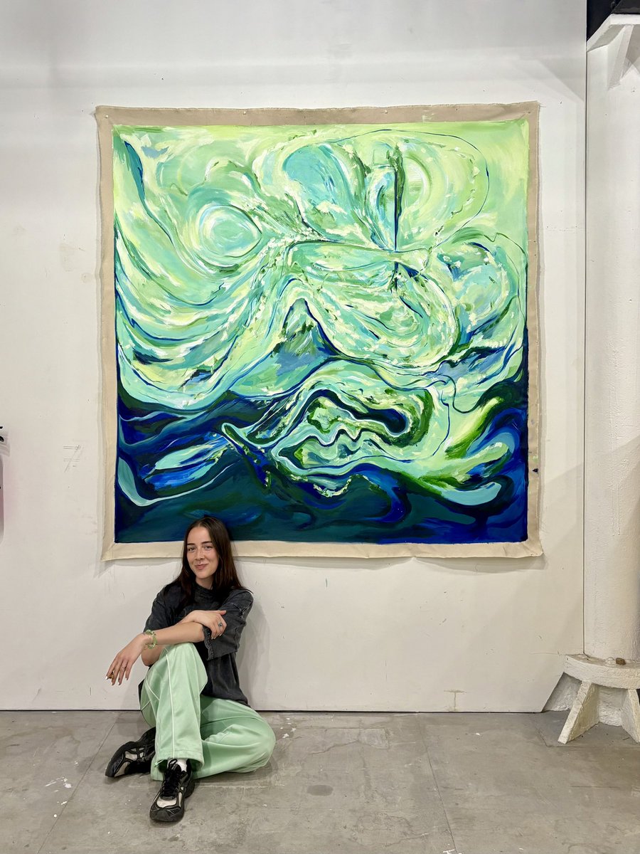 Inflood (2025) 

First painting in the new studio :’) 
66x68 inches