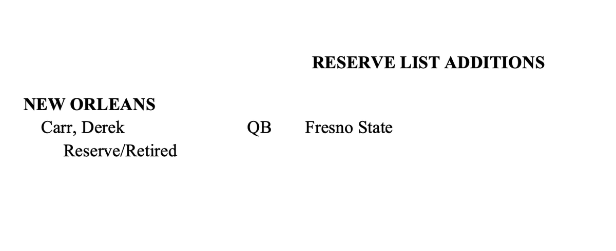 nick_underhill's tweet photo. Official NFL transaction https://t.co/llh73mAR1K