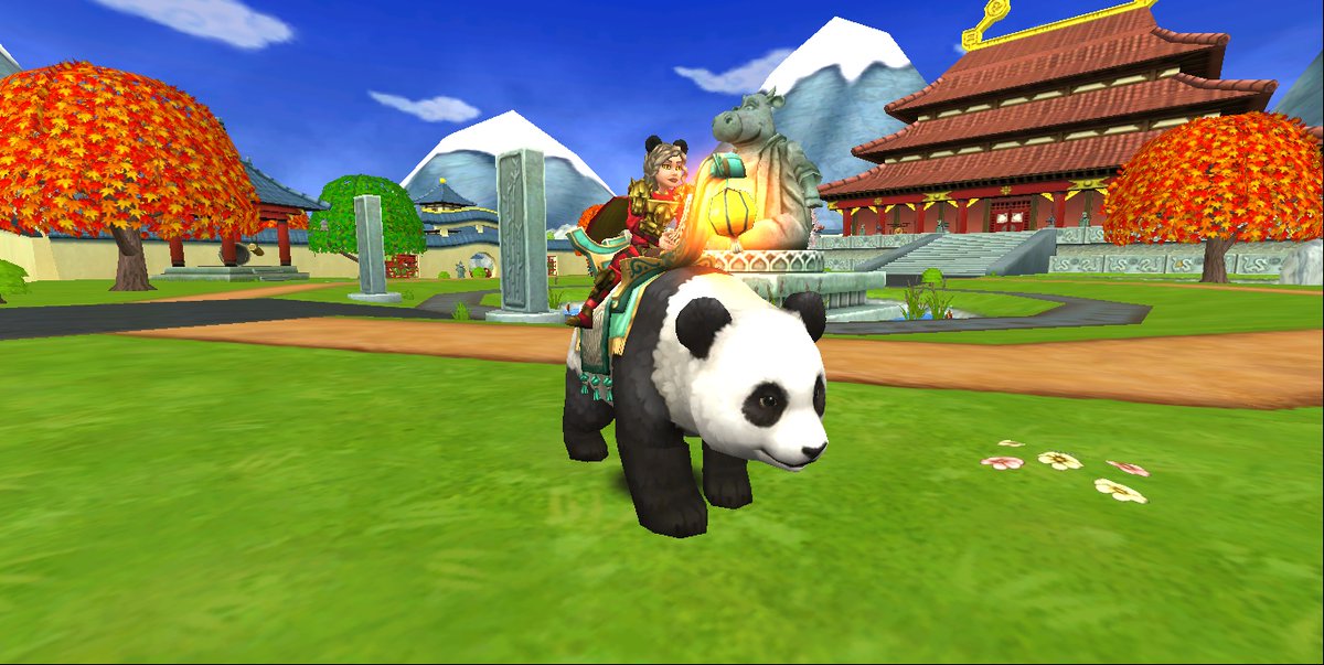 this queen is straight for piedestal! my panda warrior princess for rate my stitch🥰🐼 #Wizard101