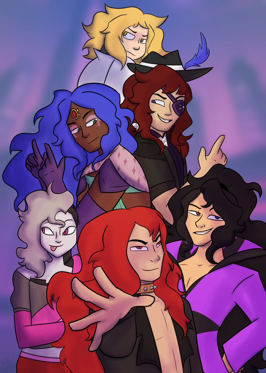 Got a commission done for <a href="/tae_draws/">🪦Tae-vyard/ 🦋BLUESKY: @taedraws.bsky.social🦋</a> of their Villainy bois!!

If any are interested in getting a commission, my messages are open! 

#art #ArtCommission #villains #Villainy101 #commissionsopen #art #ocs