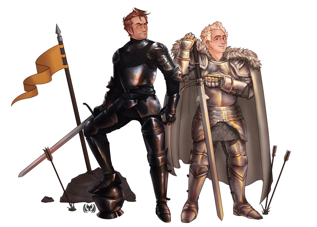 Long overdue posting of my Arthurian Crowley and Aziraphale. With love, this is likely the last Good Omens piece I’ll be posting in light of everything. Thank you for the support in this incredible journey. 

#GoodOmens
