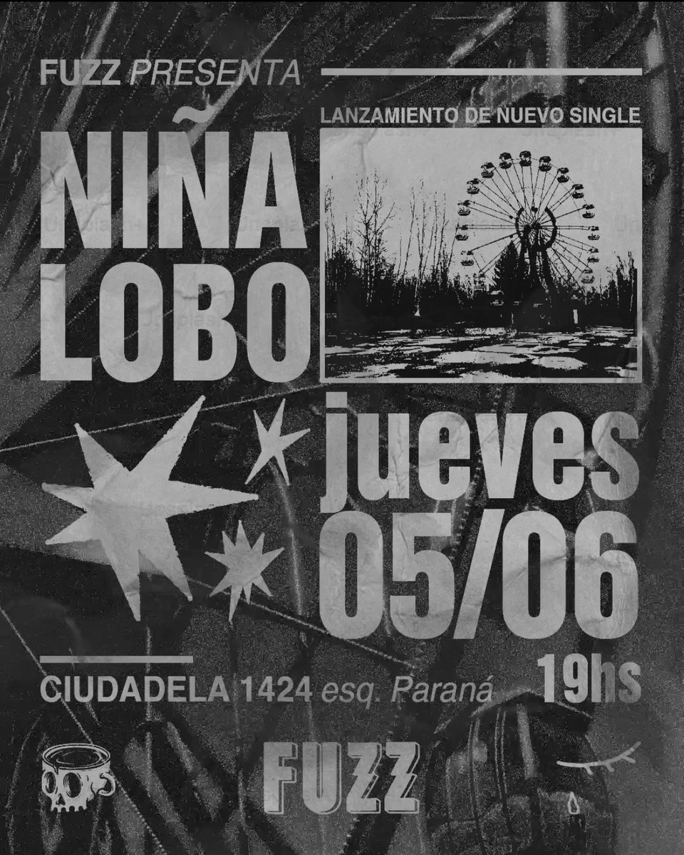 ⭐️NIÑA LOBO x FUZZ⭐️

Acompañanos a recibir el nuevo single este Jueves 5 en Fuzz Cafe!  

Además vamos a estar haciendo un mini acústico, proyectando el partido de Uruguay (jejej) y vendiendo cafecito y cosas ricas 🫶

📍 Ciudadela 1424

19:00hs