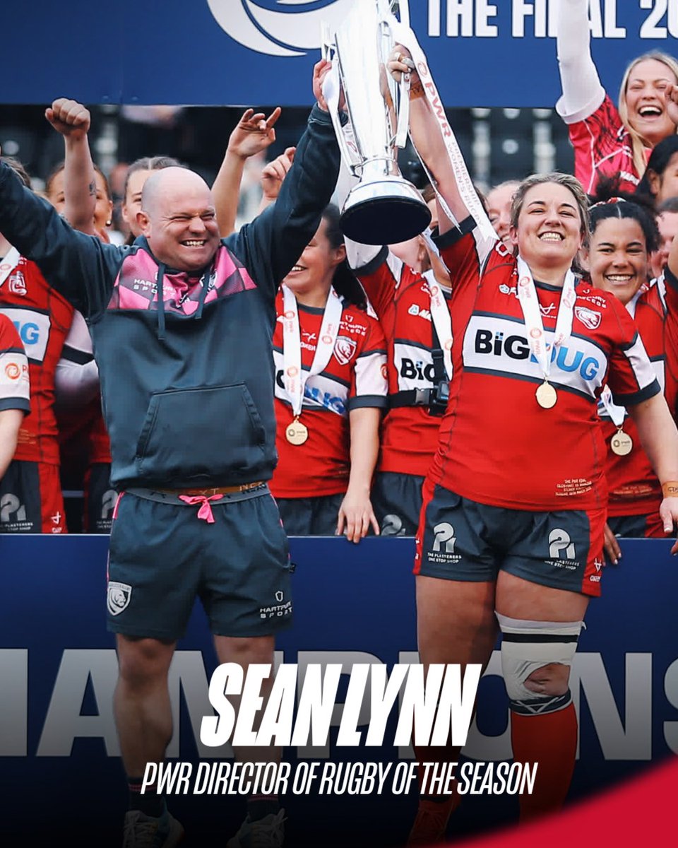 gloshartpury's tweet image. 𝗡𝗘𝗩𝗘𝗥 𝗜𝗡 𝗗𝗢𝗨𝗕𝗧 😉

Sean Lynn wins @ThePWR Director of Rugby of the Season after guiding The Circus to a third successive league title! 🫡

#TheRugbyAwards 🏆
