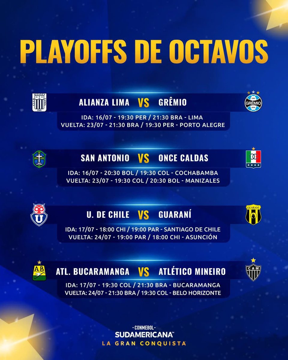 TatisGutierrezA's tweet image. ¡CONFIRMADO!
Fechas y horarios de los juegos del equipo Leopardo en Copa Sudamericana (playoffs):
@ABucaramanga vs. @Atletico
17 de julio (jueves)
7:30 p. m.
Estadio Américo Montanini
@Atletico vs. @ABucaramanga
24 de julio (jueves)
7:30 p. m.
Arena MRV
