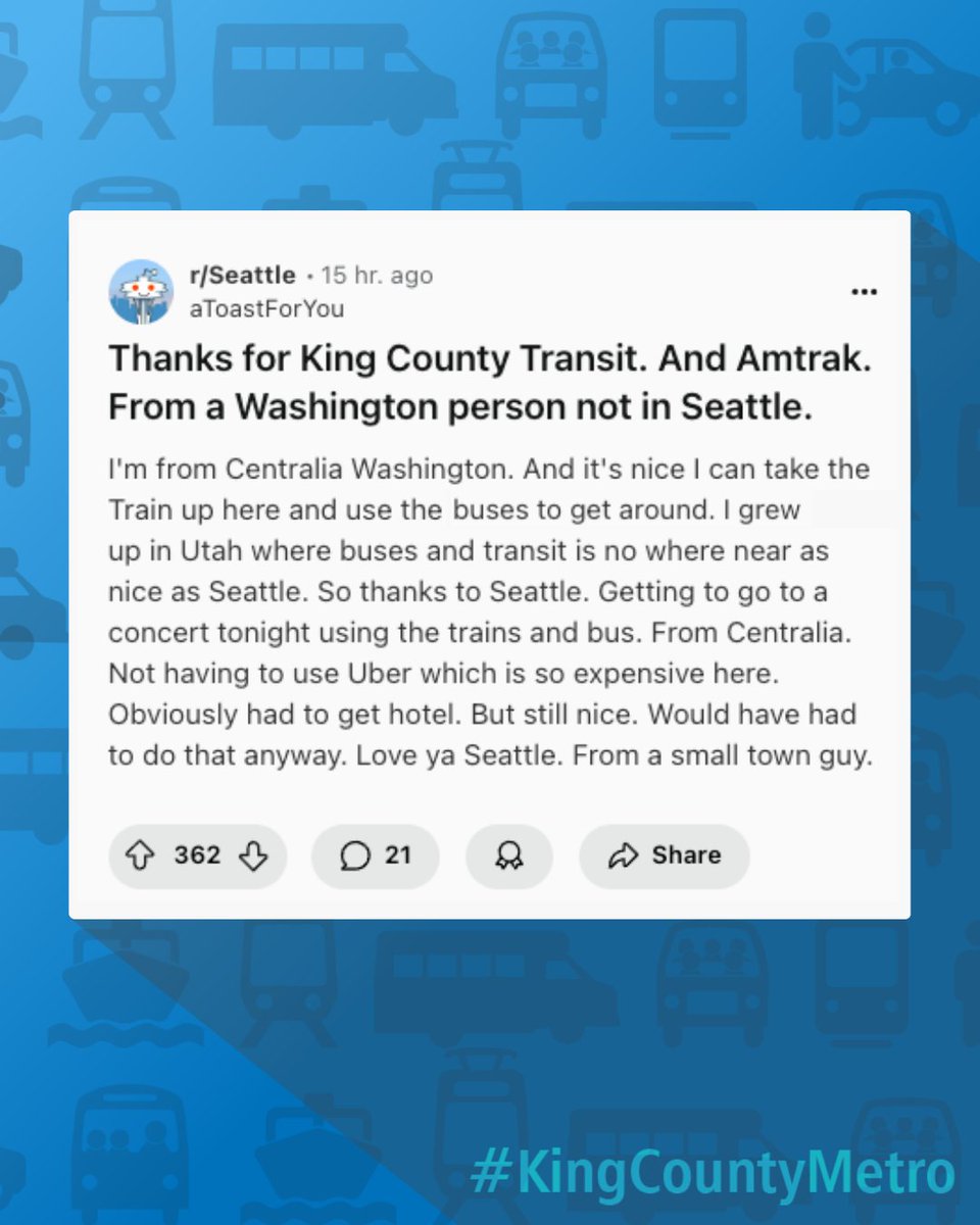 Looks like it's going to be a Metro summer. 🌞🚌😎
Get to your summer fun with public transit. Plan your trips: kingcounty.gov/metro/TripPlan…