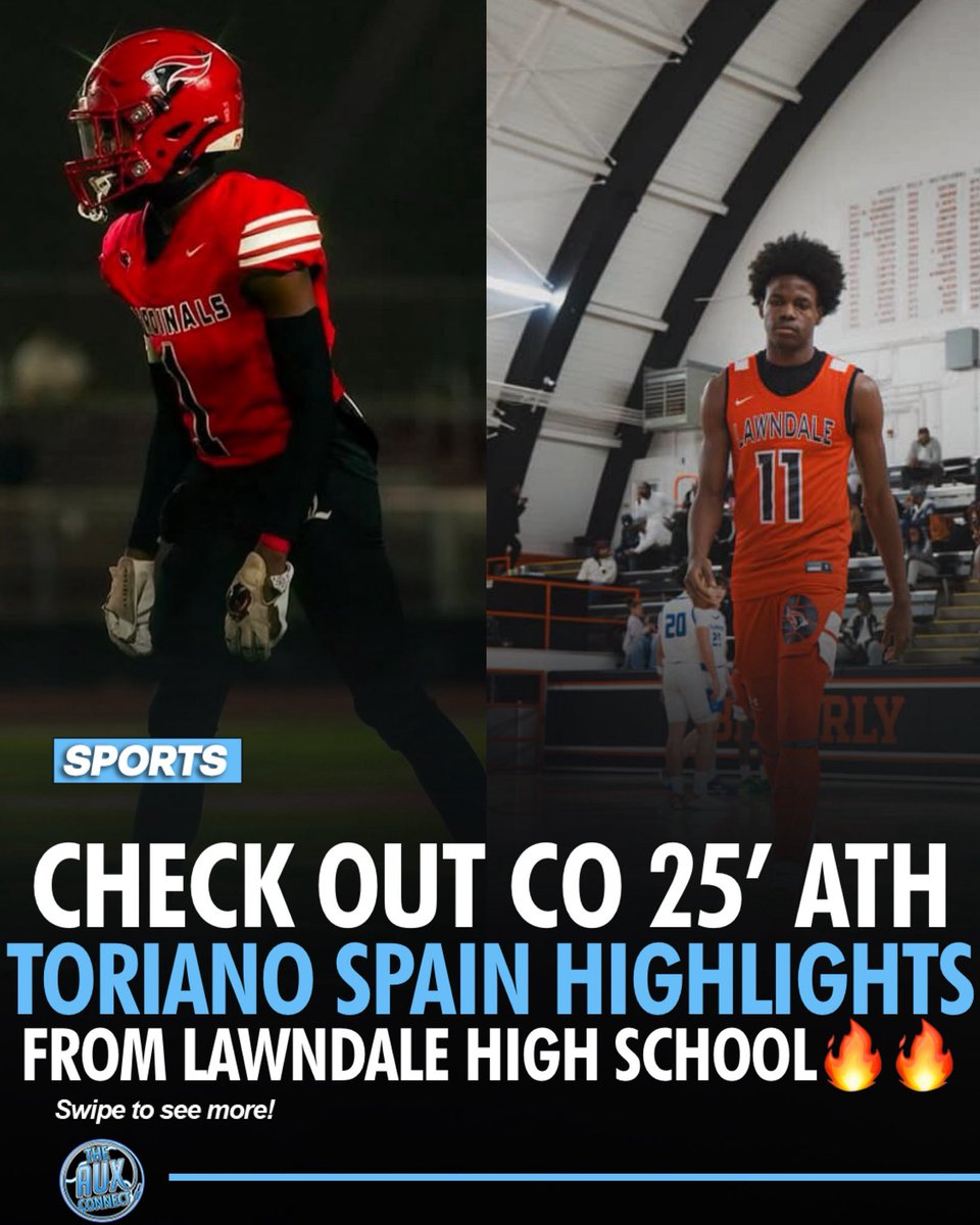 theconnectsport's tweet image. Check out Toriana Spain @torispain2025 from #Lawndale high school, during the 2024–25 football season, Spain emerged as a dynamic playmaker for the Lawndale Cardinals. Serving as a #widereceiver and #cornerback this guy athleticism is very impressive he’s a three sport guy 🔥🔥