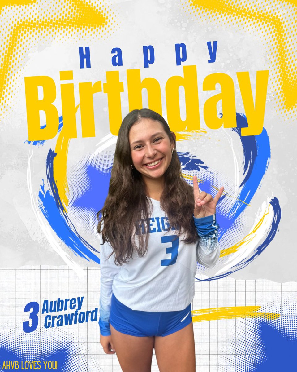 Happiest of Birthdays to Senior, Aubrey Crawford. Wishing you the best day, month, and year!