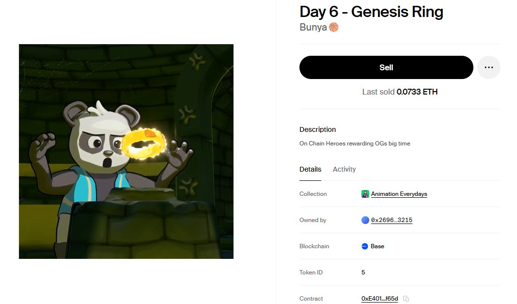 pandaone34's tweet image. Placed a few bids on @bunya_eth's auctions and ended up winning this one featuring a panda and @onchainheroes. Feels fitting 😂
Glad I locked in a spot for his upcoming collection. Really looking forward to it 🔥