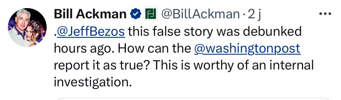 Hicham from Montréal ✊ 🇵🇸 ✌️ (@montrealhicham) on Twitter photo <a href="/washingtonpost/">The Washington Post</a> The editors of the Washington Post received a warning from Jeff Bezos, who himself was reprimanded by Bill Ackman, who in turn received a call from Tel Aviv.
That’s the chain of command in the major American media. <a href="/washingtonpost/">The Washington Post</a> The editors of the Washington Post received a warning from Jeff Bezos, who himself was reprimanded by Bill Ackman, who in turn received a call from Tel Aviv.
That’s the chain of command in the major American media.