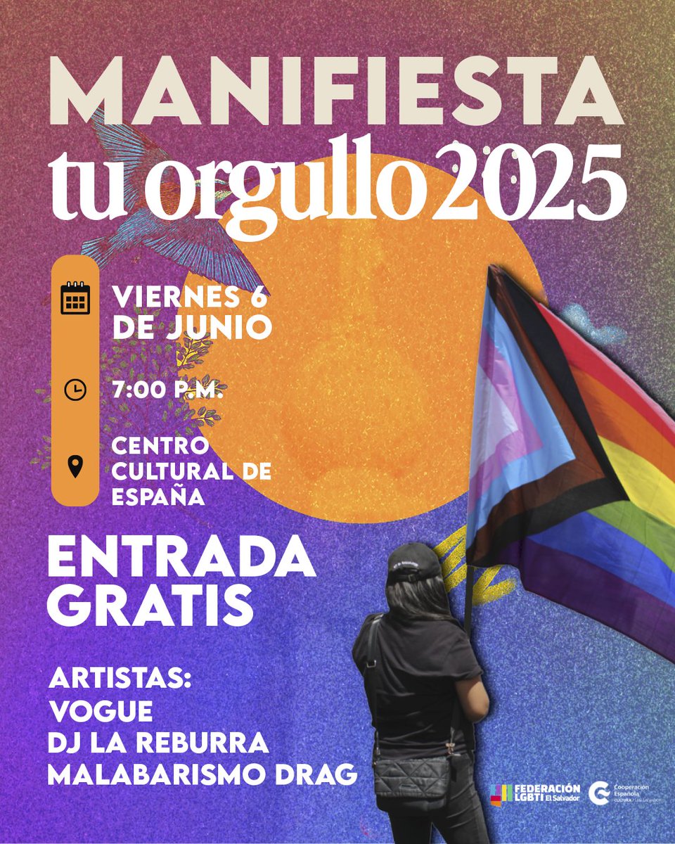 feslgbti's tweet photo. 🌈✨¡Ven y demos la bienvenida al Mes del Orgullo como se debe: con fiesta, arte y comunidad!✨🌈

Este 6 de junio, vení a celebrar el inicio del Orgullo con nosotres en una noche llena de:
🎶 Música en vivo
🎨 Arte diverso
💃 Baile, alegría y resistencia
🏳️‍🌈 Mucho, MUCHO orgullo https://t.co/ifwaWxwr73