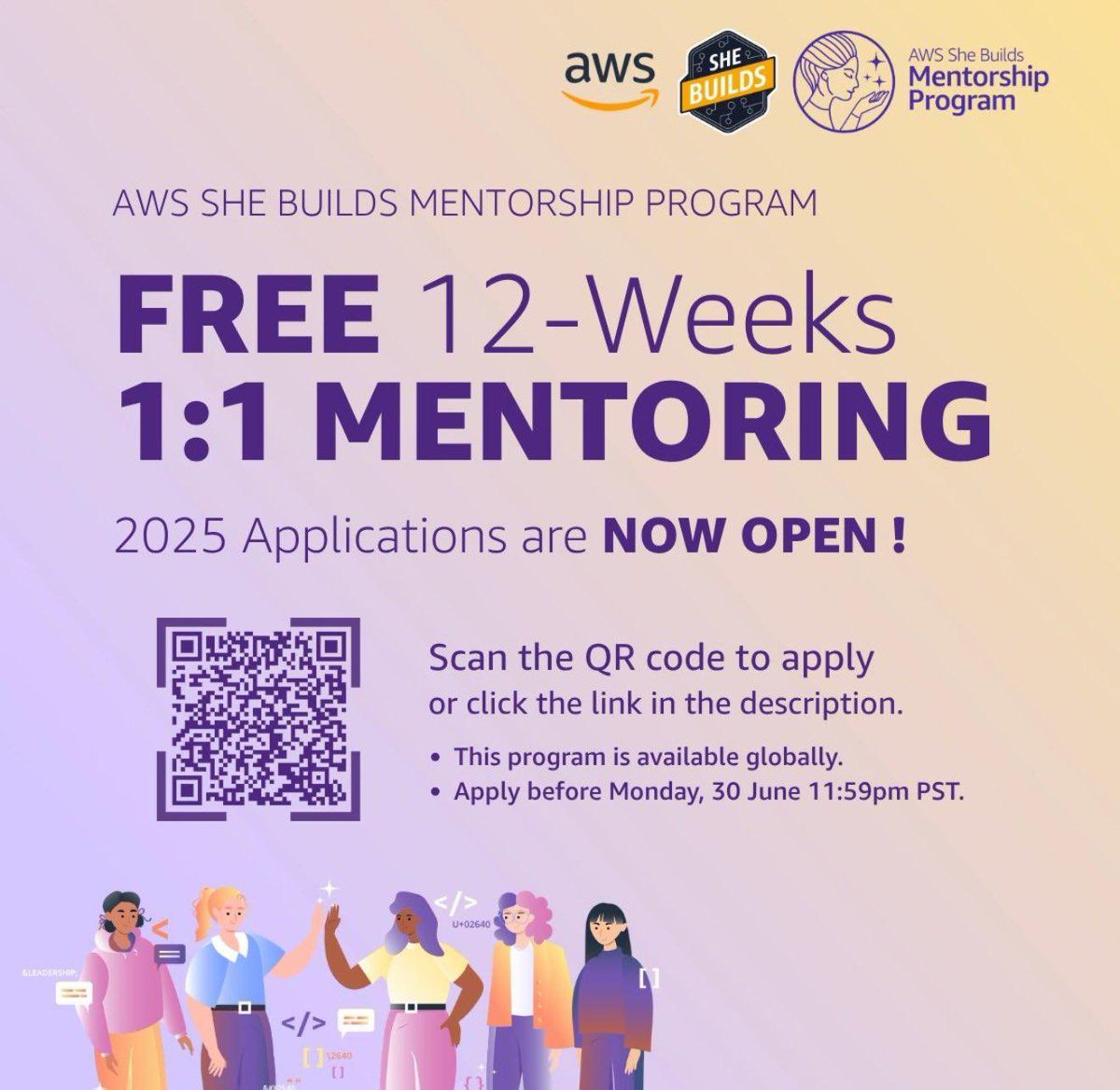 omoalhajaabiola's tweet image. Free AWS Cloud Training for women!

Apply here: amazonexteu.qualtrics.com/jfe/form/SV_bB…