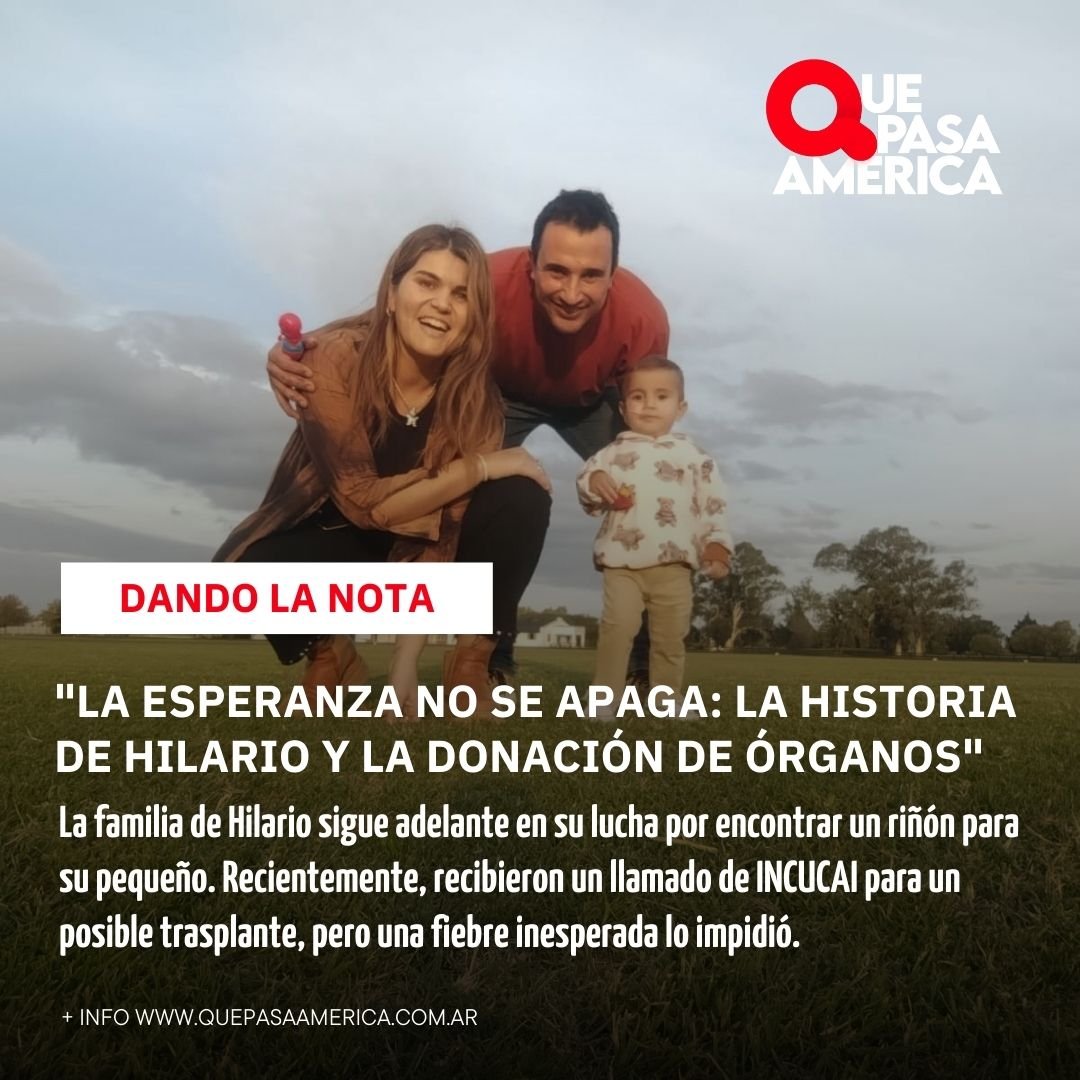 #UnRiñonParaHilarito 
#HilarioEspera 

NO MUCHAS PALABRAS: DONACION DE ORGANOS ES UN ACTO DE AMOR.