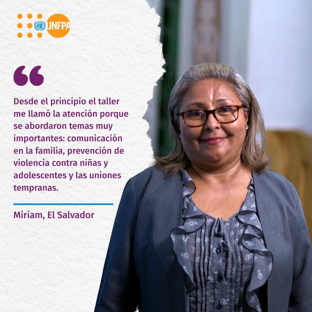 🙏🏽 Desde la fe, también se transforma la realidad.

En El Salvador, las organizaciones basadas en la fe se han unido para prevenir el embarazo en niñas y adolescentes, y promover una vida libre de violencia.

🤝 Conoce más ingresando a unf.pa/43cmdBR